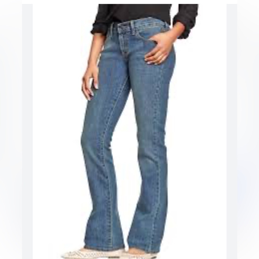 Old Navy The Flirt Mid Rise Regular Jeans Women’s Size 8 Blue Denim Straight Leg